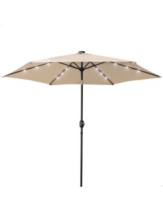 Guarda-sol de terraço Ø300 cm 18 LED | Guarda-sóis