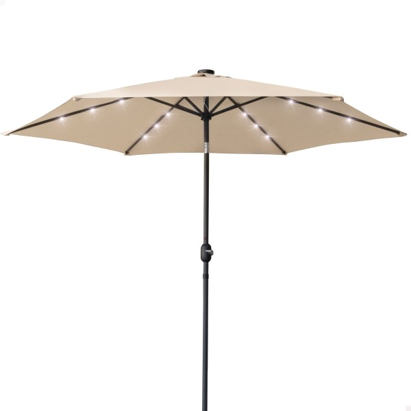 Guarda-sol de terraço Ø300 cm 18 LED | Guarda-sóis