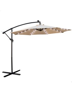 Guarda-sol excêntrico 32 luzes LED | Viseiras