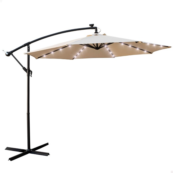 Guarda-sol excêntrico 32 luzes LED | Viseiras