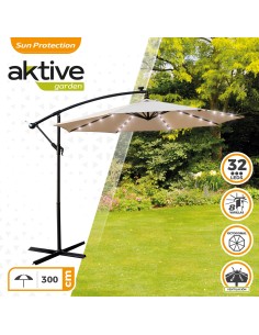 Guarda-sol excêntrico 32 luzes LED | Viseiras 2
