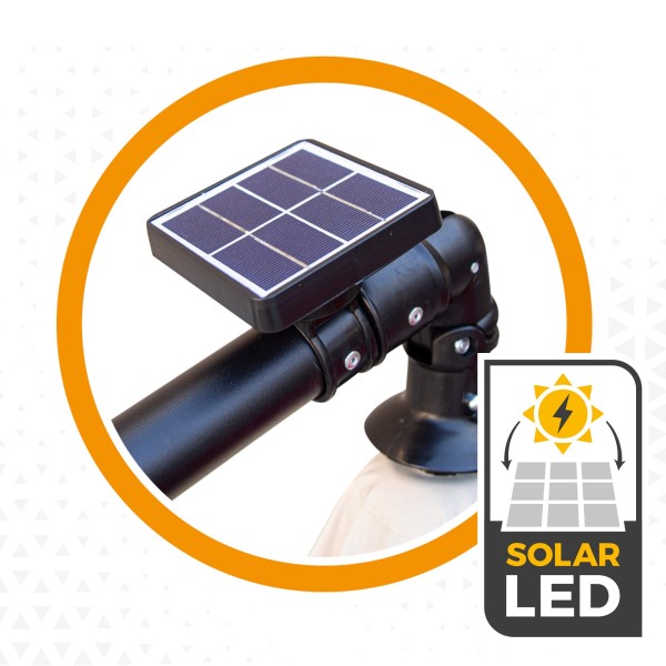Guarda-sol excêntrico 32 luzes LED | Viseiras
