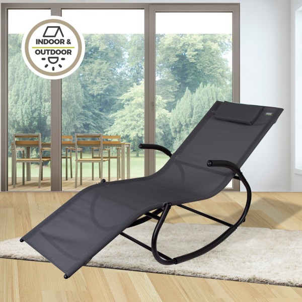 Espreguiçadeira de jardim de baloiço com almofada | Distria