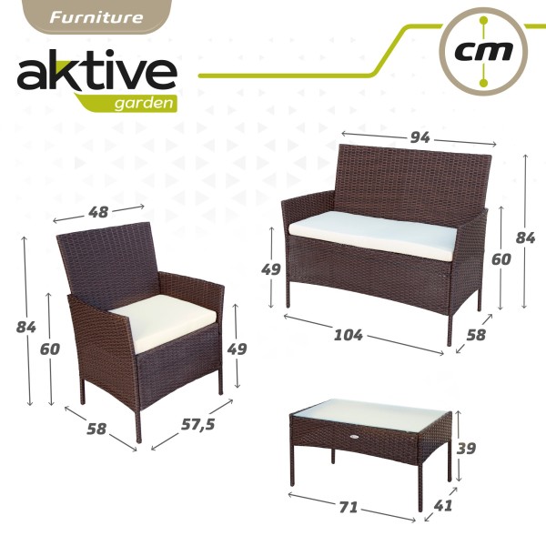 Móveis de jardim e terraço com mesa | Móveis de jardim
