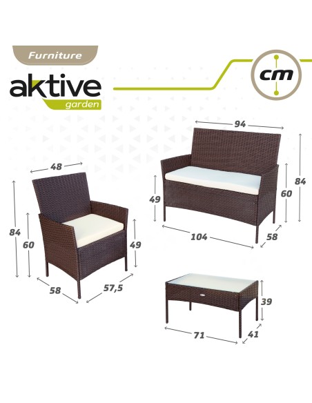 Móveis de jardim e terraço com mesa | Móveis de jardim