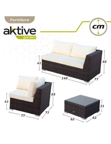 Móveis de jardim e terraço sofá modular | Móveis de jardim