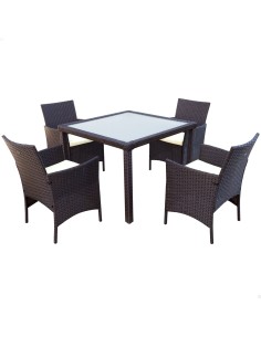 Conjunto de móveis de jardim e terraço para 4 pessoas | Móveis de jardim