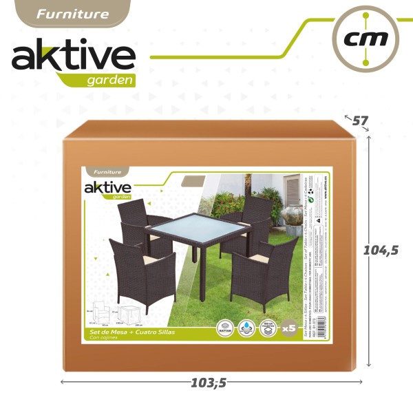 Conjunto de móveis de jardim e terraço para 4 pessoas | Móveis de jardim