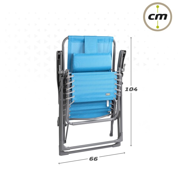 Espreguiçadeira de jardim dobrável azul Gravity 0 | Distria