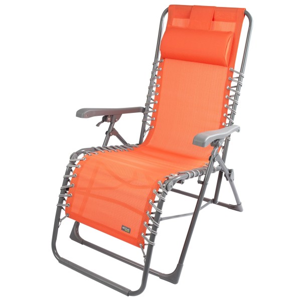 Espreguiçadeira de jardim dobrável laranja Gravity 0 | Distria