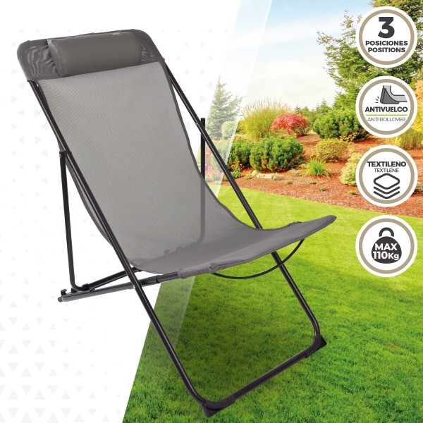 Cadeira espreguiçadeira de jardim dobrável | Distria