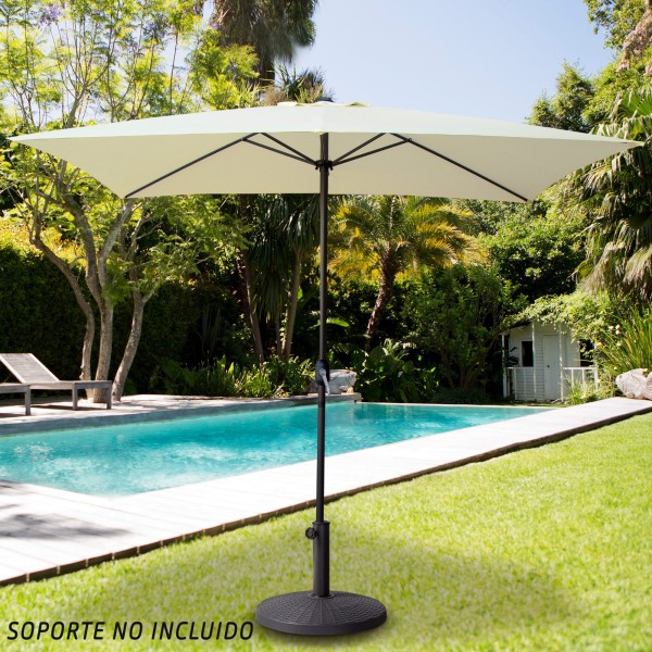 Guarda-chuva para terraço e jardim retangular 2x3m | Distria