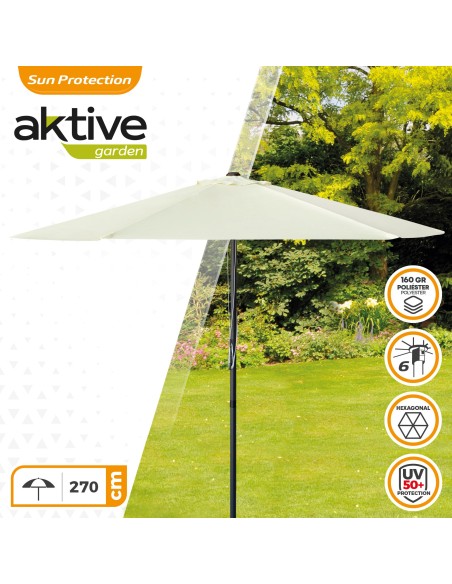 Guarda-sol terraço Ø270 cm creme - Guarda-sóis | Distria