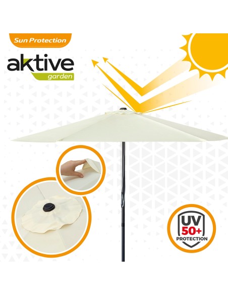 Guarda-sol terraço Ø270 cm creme - Guarda-sóis | Distria