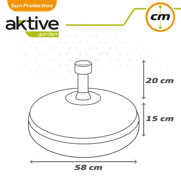 Base de guarda-sol circular Aktive 25-48 mm | Distria guarda-sóis