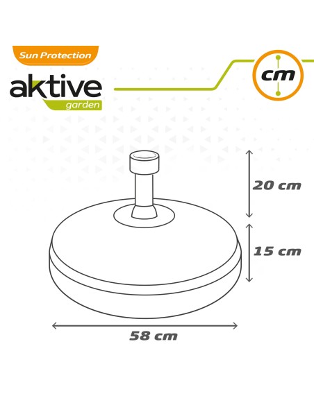 Base de guarda-sol circular Aktive 25-48 mm | Distria guarda-sóis