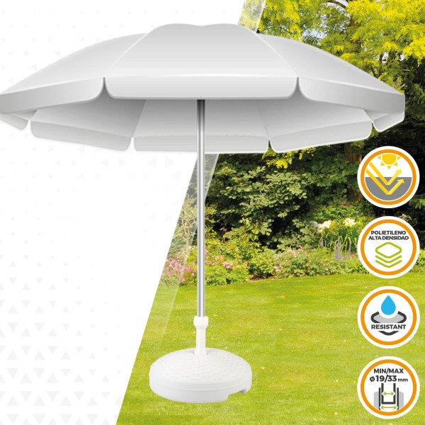 Base para guarda-chuva circular Aktive 19-33 mm | Distria guarda-sóis