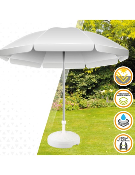 Base para guarda-chuva circular Aktive 19-33 mm | Distria guarda-sóis