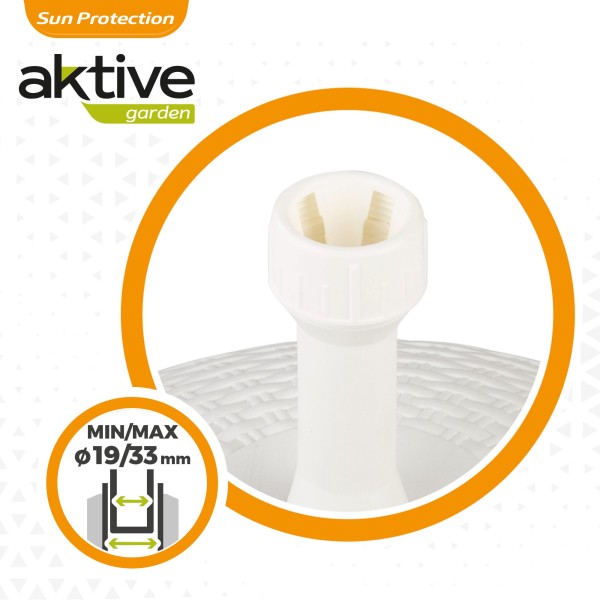 Base para guarda-chuva circular Aktive 19-33 mm | Distria guarda-sóis