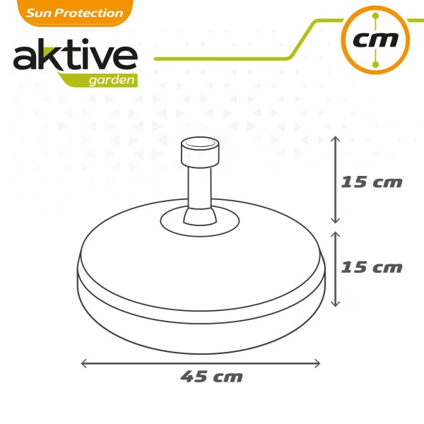 Base para guarda-chuva circular Aktive 19-33 mm | Distria guarda-sóis