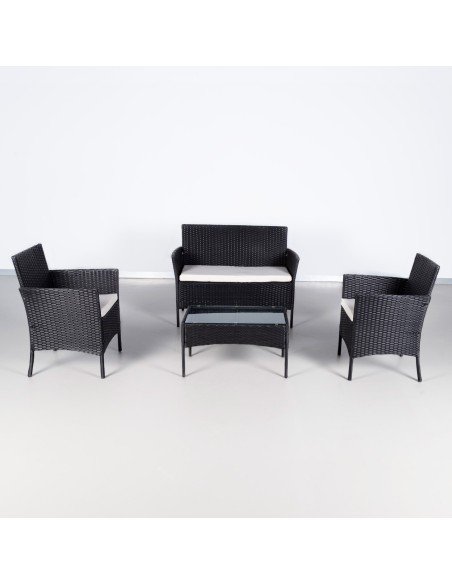 Conjunto de móveis de terraço em vime | Distria