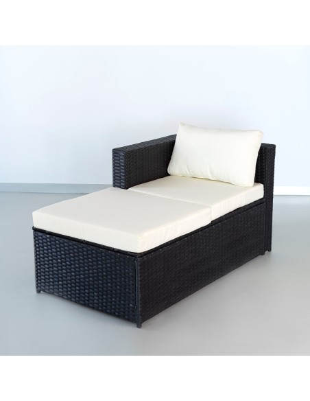 Conjunto de móveis de terraço c/sofá cheslong modular | Distria