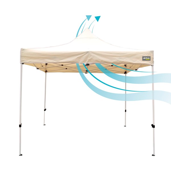 Gazebo Dobrável Ajustável em Altura Creme | distria