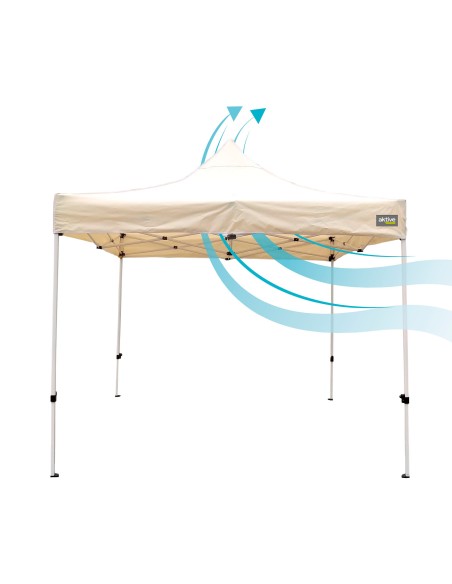 Gazebo Dobrável Ajustável em Altura Creme | distria