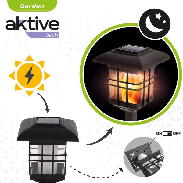 Lanterna solar LED 2 em 1 Aktive | Distria