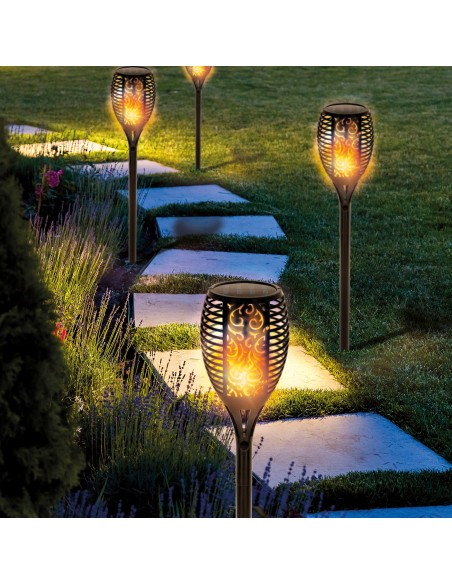 Lanterna solar de LED com efeito de fogo Aktive | Distria
