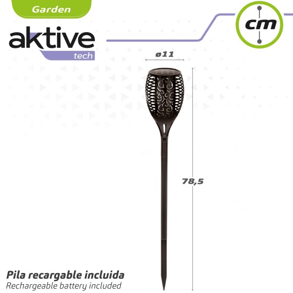 Lanterna solar de LED com efeito de fogo Aktive | Distria