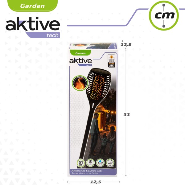 Lanterna solar de LED com efeito de fogo Aktive | Distria