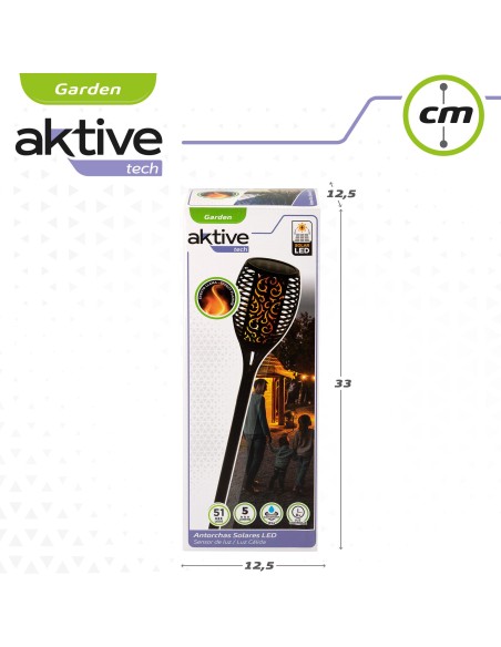 Lanterna solar de LED com efeito de fogo Aktive | Distria