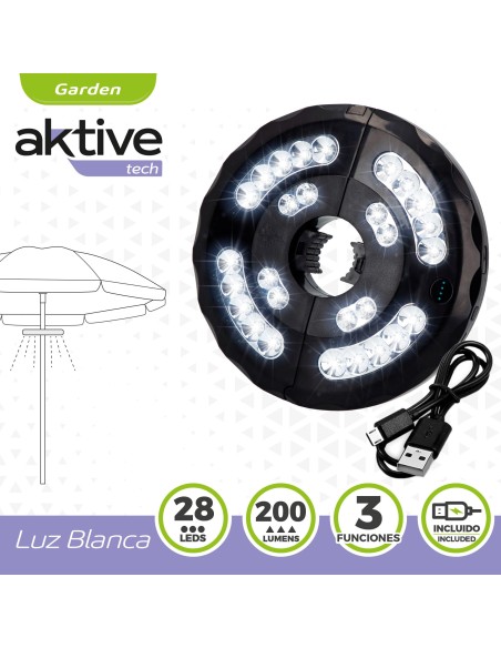 Lâmpada LED para guarda-sol Ø20 cm | Iluminação do jardim