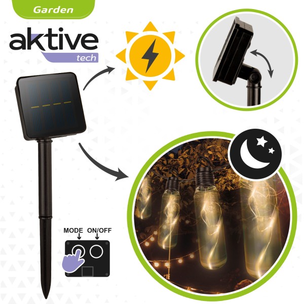 Guirlanda de LED para área externa com 10 lâmpadas Aktive | Distria