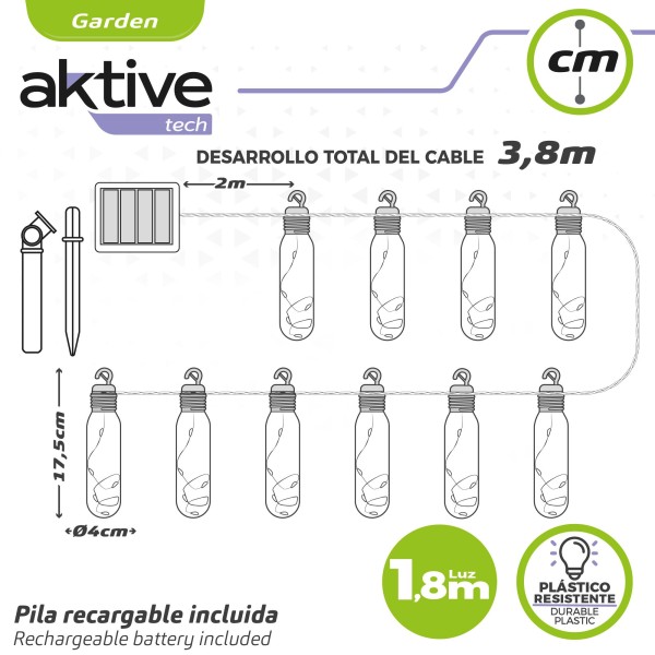 Guirlanda de LED para área externa com 10 lâmpadas Aktive | Distria