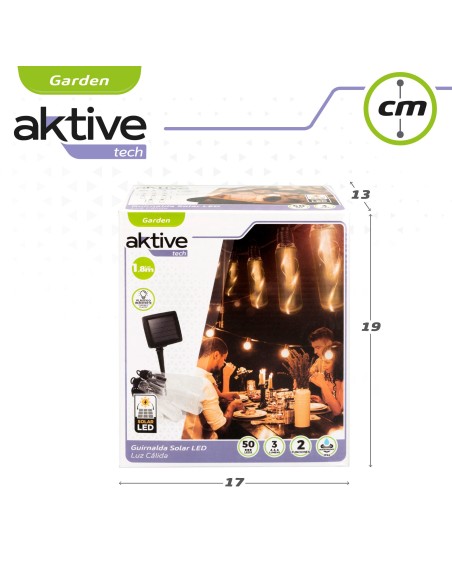 Guirlanda de LED para área externa com 10 lâmpadas Aktive | Distria
