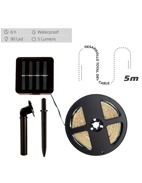 Tiras LED solar exterior autoadesivo Aktive | Distria