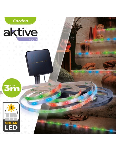 Tiras de LED solares multicoloridas autoadesivas Aktive | Distria