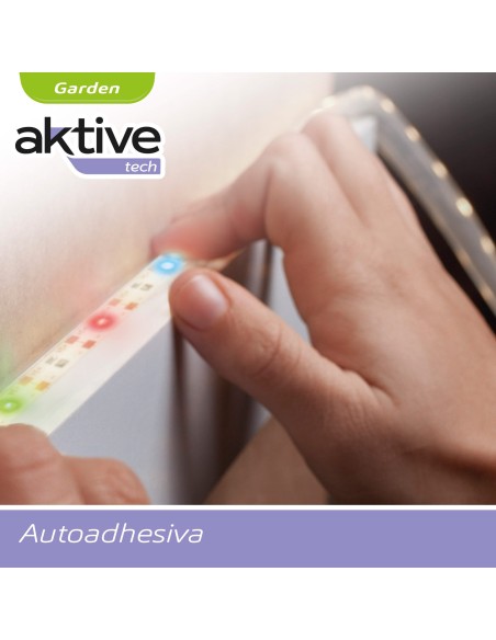 Tiras de LED solares multicoloridas autoadesivas Aktive | Distria