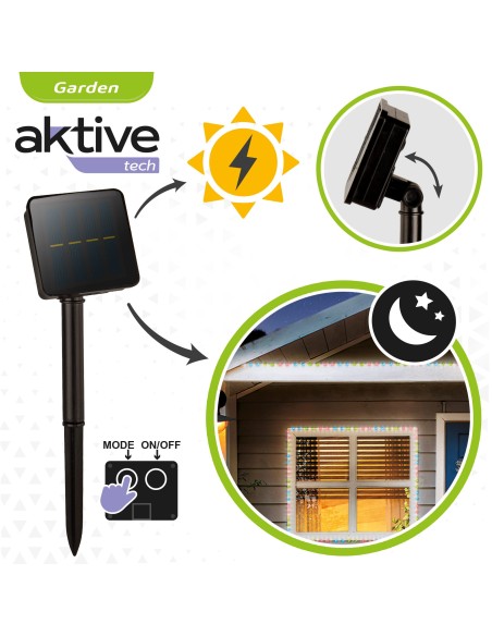 Tiras de LED solares multicoloridas autoadesivas Aktive | Distria