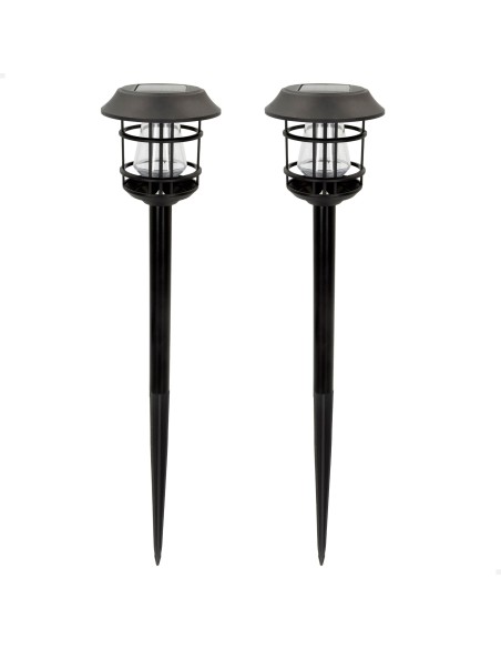 Pack 2 focos solares exterior LED | Distria