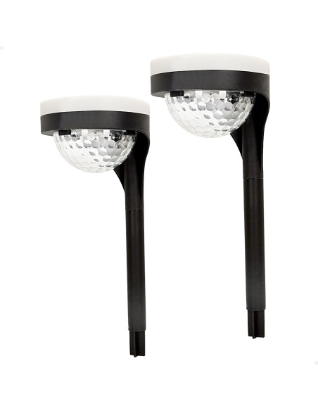 Pack 2 focos solares exterior LED doble luz | Distria