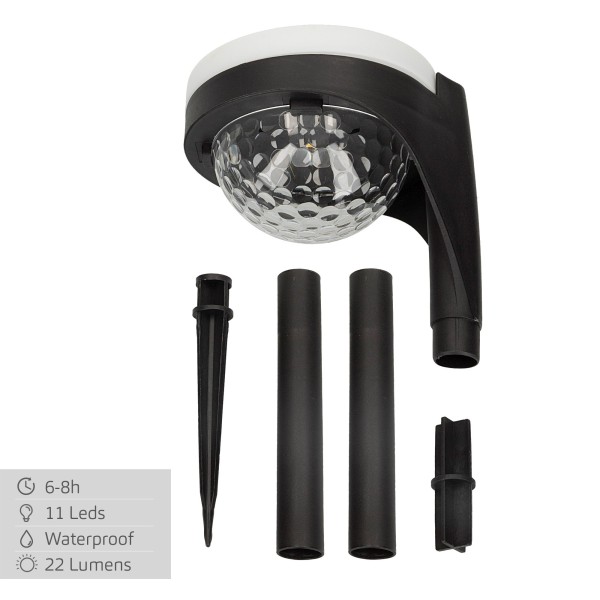 Pack 2 focos solares exterior LED doble luz | Distria