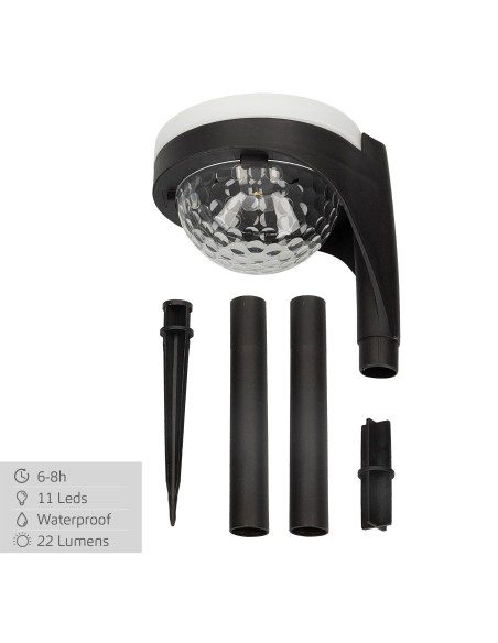 Pack 2 focos solares exterior LED doble luz | Distria