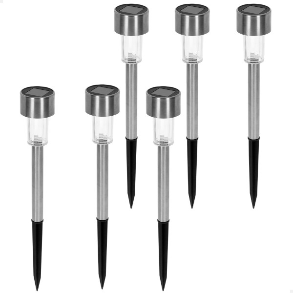Set 6 focos solares exterior LED con estaca | Distria