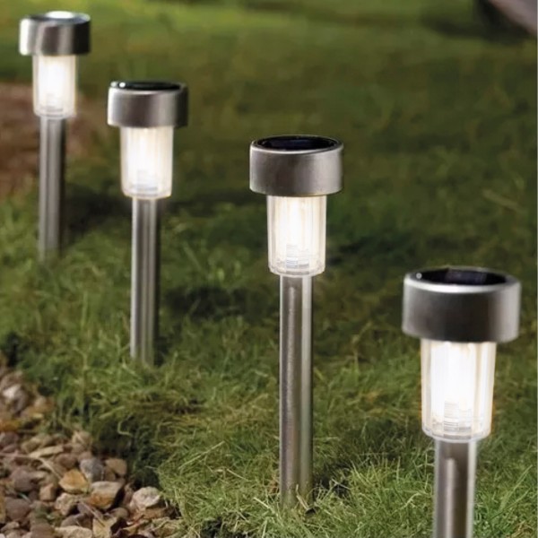 Set 6 focos solares exterior LED con estaca | Distria