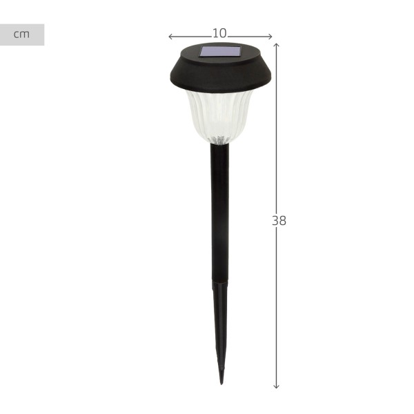Set 6 focos solares exterior LED con baliza | Distria