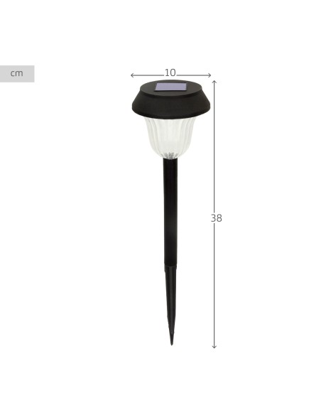 Set 6 focos solares exterior LED con baliza | Distria