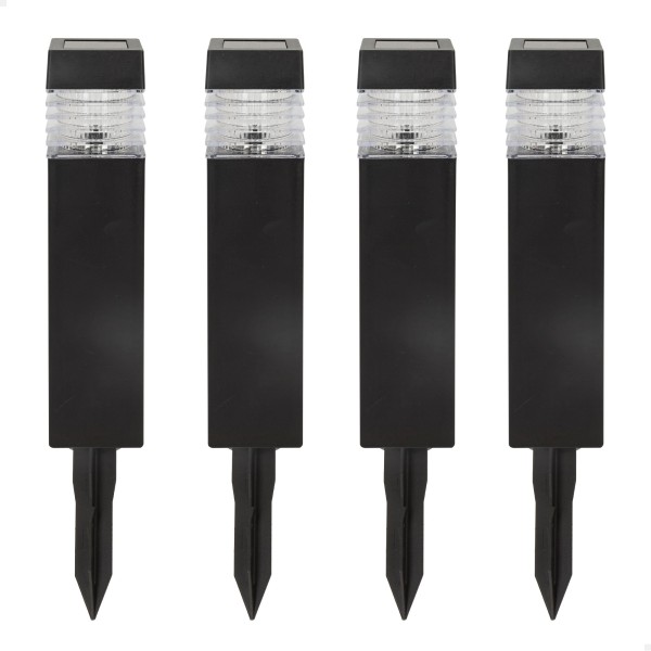 Set 4 focos solares exterior luz LED blanca | Distria